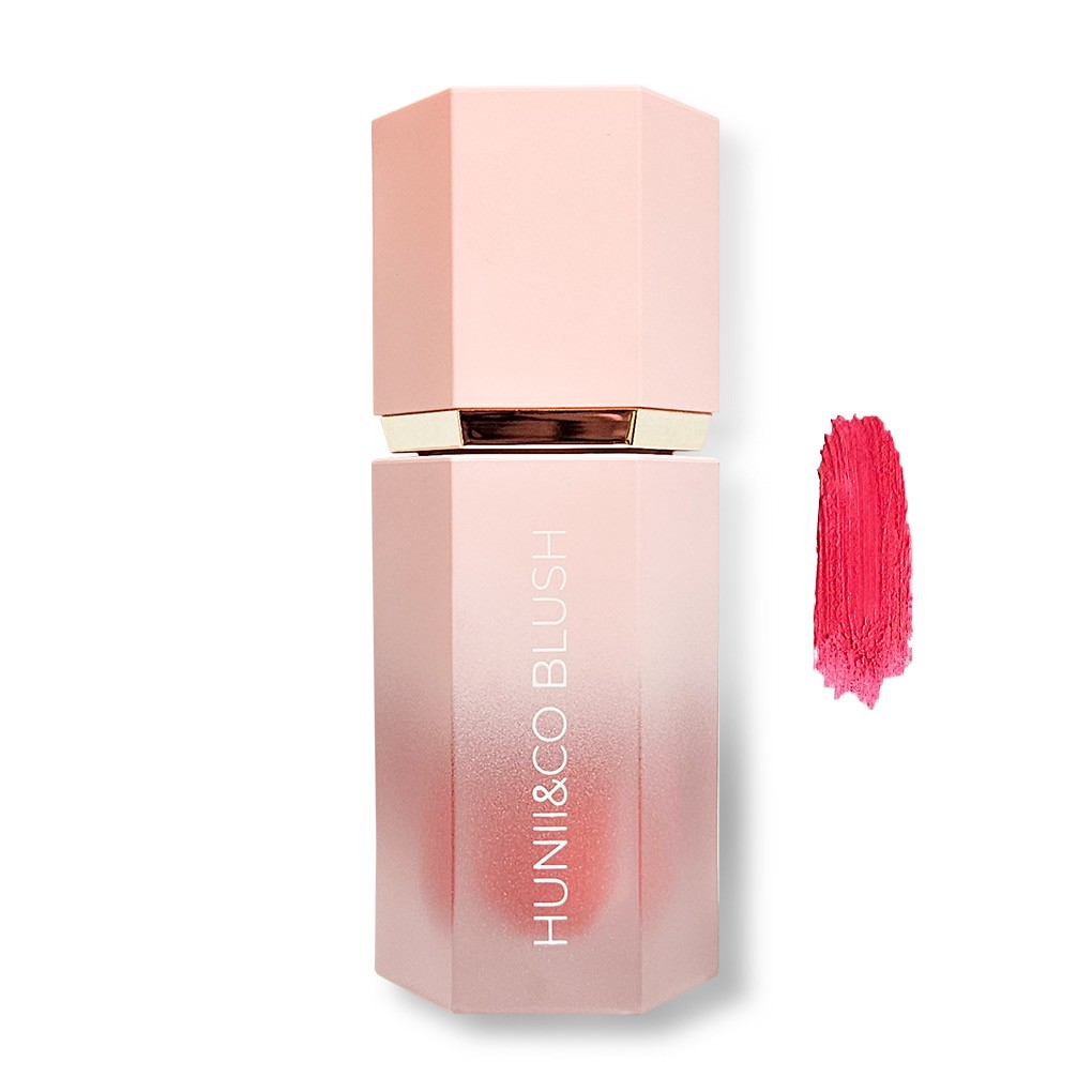 HUNII & Co Liquid Blush in its signature pink bottle